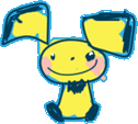 a very inaccurate drawing of pichu from pokemon art academy